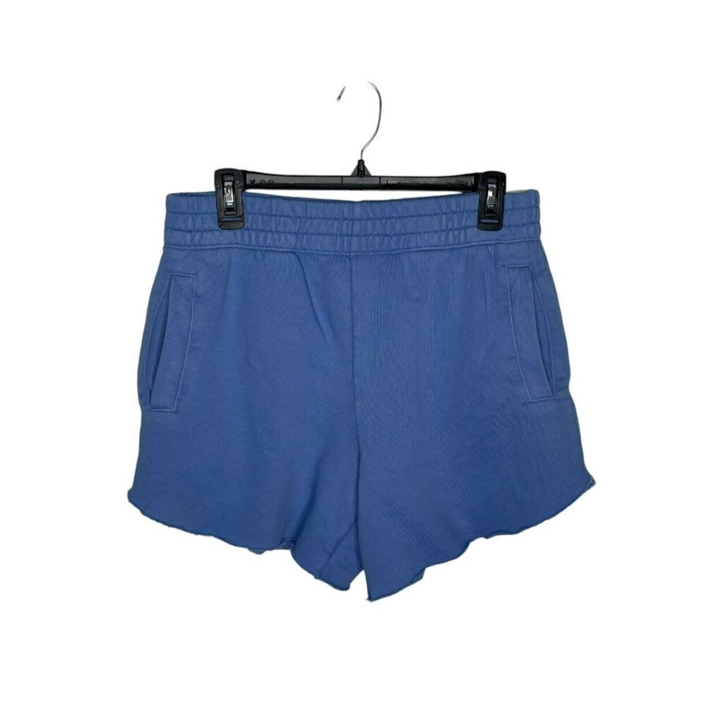 Aerie Blue Fleece Of Mind High Waisted Sweat Shorts